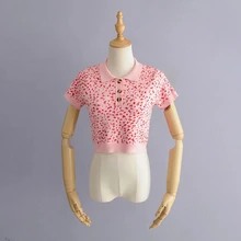 Boho винтажная Трикотажная футболка с леопардовым принтом женские топы в стиле панк уличная Повседневная kawaii розовая футболка корейская модная одежда