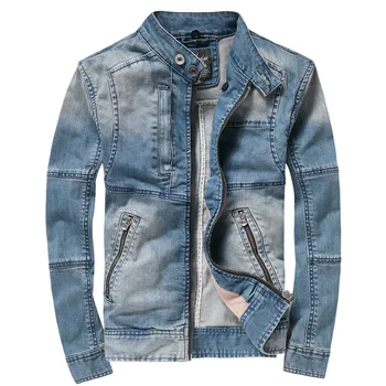 

New Fashion Denim Jacket Blue Coat Men Jeans Jacket Casual Slim Brand Clothing