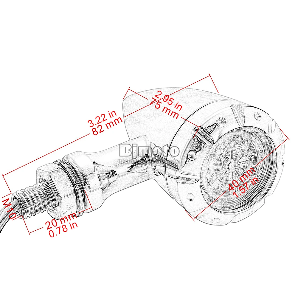 BJMOTO светодиодный тормозной светильник для мотоцикла s указатели поворота светильник 12 в стоп-светильник s для Harley хром Скутер Чоппер кафе гонщик