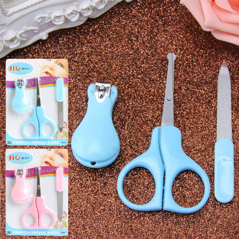 

KEMEI 3PCS/SET Baby Nail Care Set Infant Finger Toe Nail Clipper Scissor Cutter Nail Files Kids Safety Manicure Set Baby Care