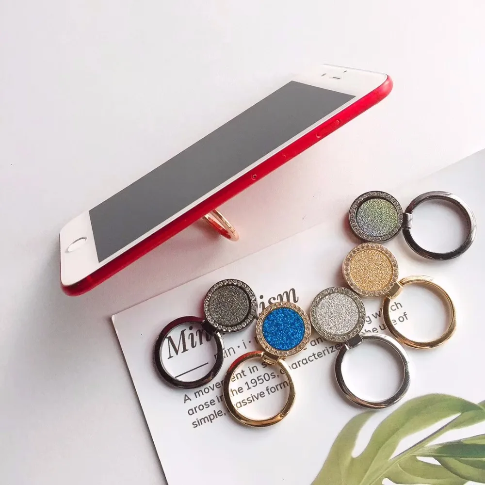 Diamond Metal Finger Ring Holder For iPhone 8 7 Samsung Phone Ring