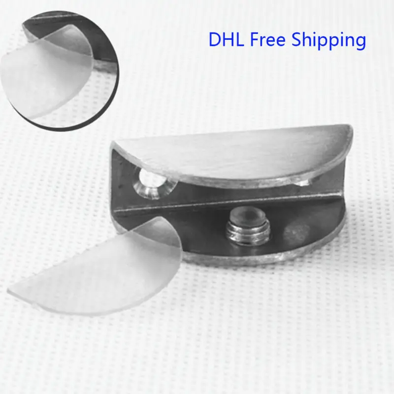 50pcs/lot Stainless Steel G Glass Shelf Brackets Decorative Hinges