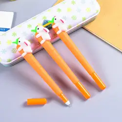 50 шт. мультяшная ручка оптовая канцелярские Симпатичные Моделирование морковь кролик гелевые ручки Канцтовары товары для учебы ручка для