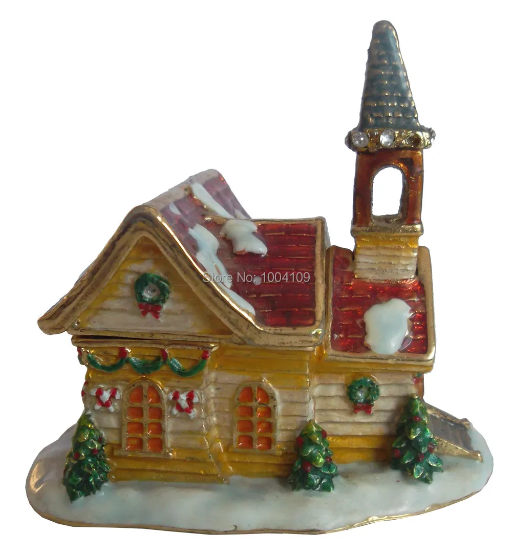 TBP0537-Christmas house bejeweled trinket jewelry box.JPG
