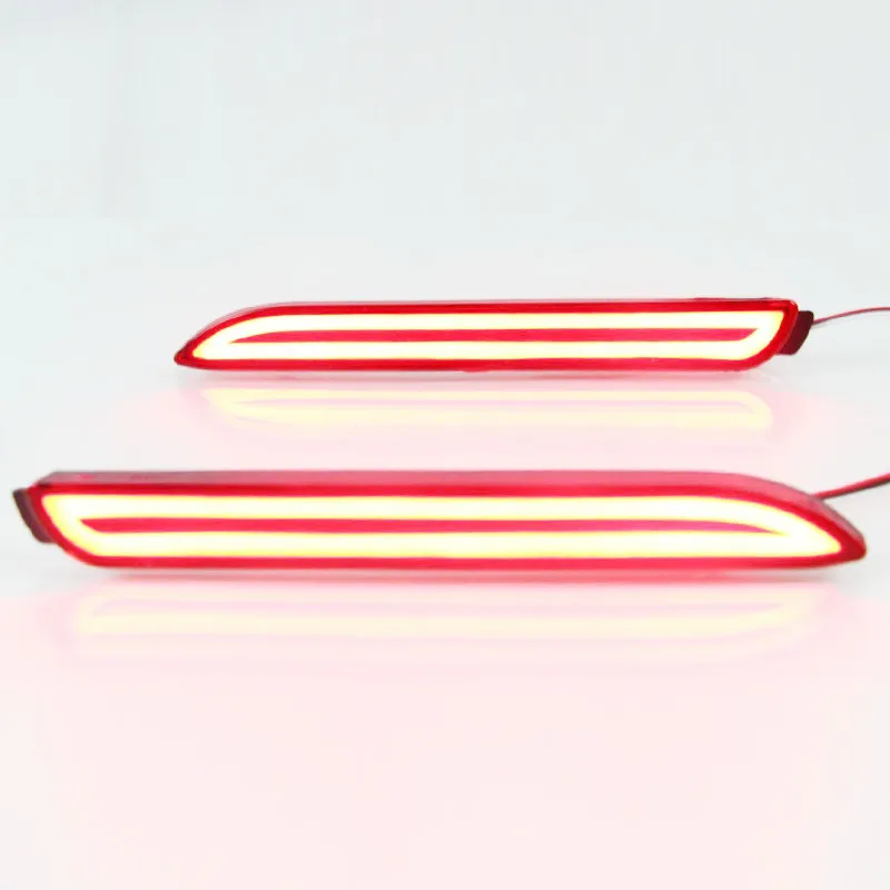 2PCS For Toyota Verso 2011 - 2015 Multi-function Car Tail Light LED Rear Fog Lamp Bumper Light Auto Brake Light Reflector