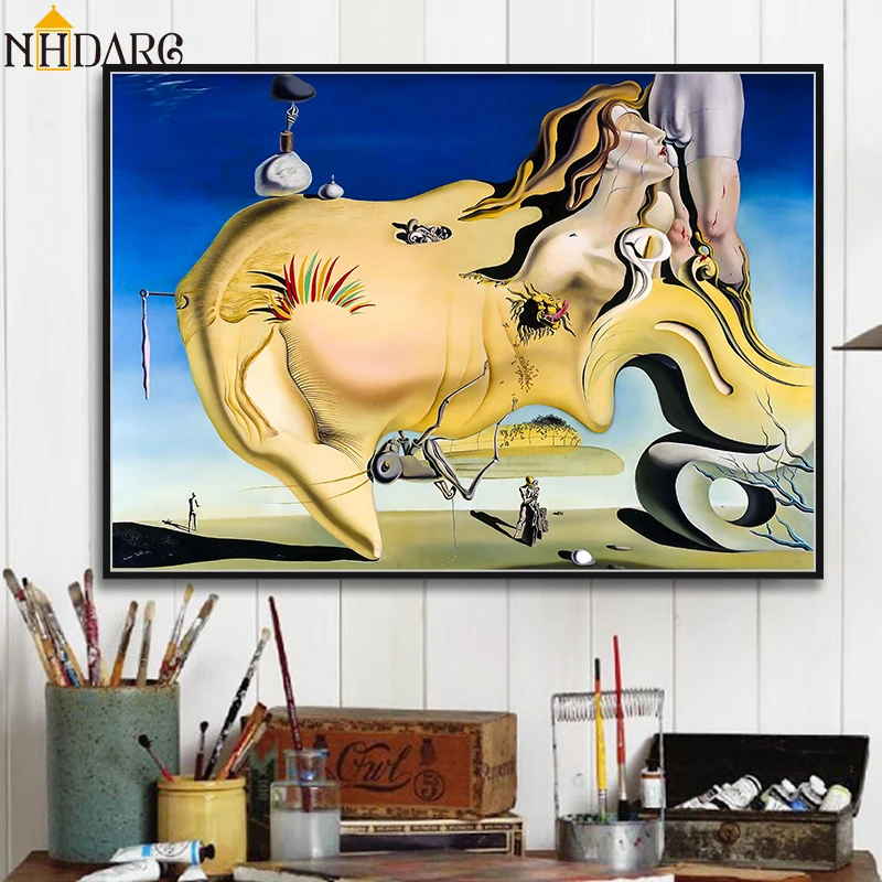 Salvador Dali The Great Masturbator Giclee Canvas Print Poster LARGE SIZE