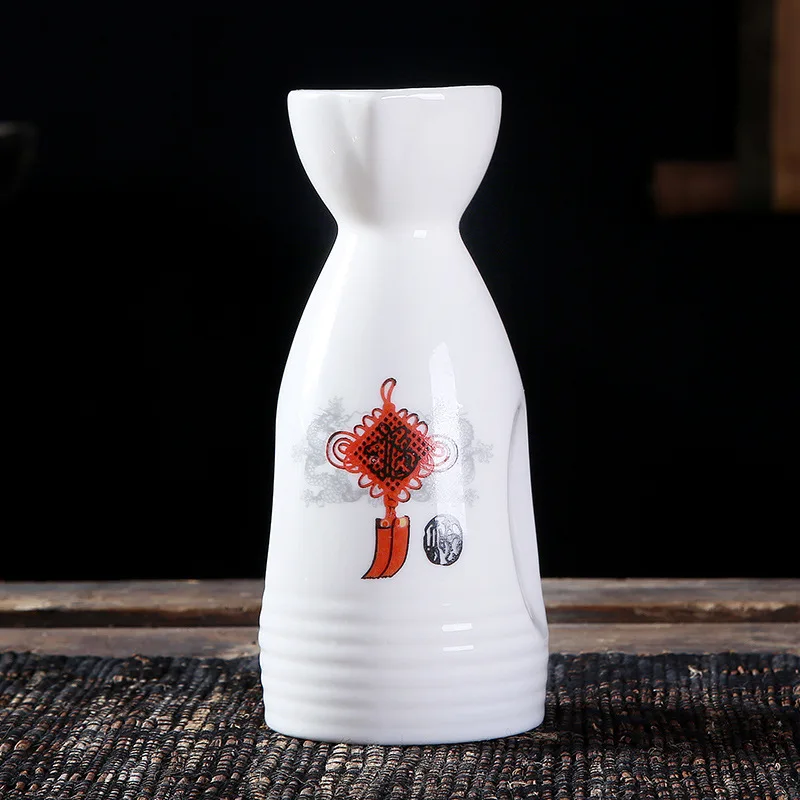 Японский Саке набор, 6 шт. Саке набор ручная роспись Дизайн Фарфоровая керамика традиционные Керамические чашки ремесла бокалы для вина Подарочная коробка