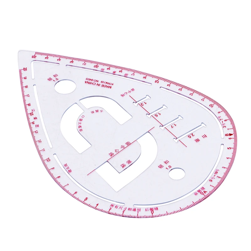 Linograph Button Measuring Curve Ruler Sewing Dressmaking Tailor Drawing Tool 