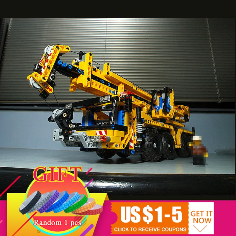

20040 1392Pcs Technical Mechanical Series The Moving Crane Set Educational Building Blocks Compatible with 8053 Toys lepin