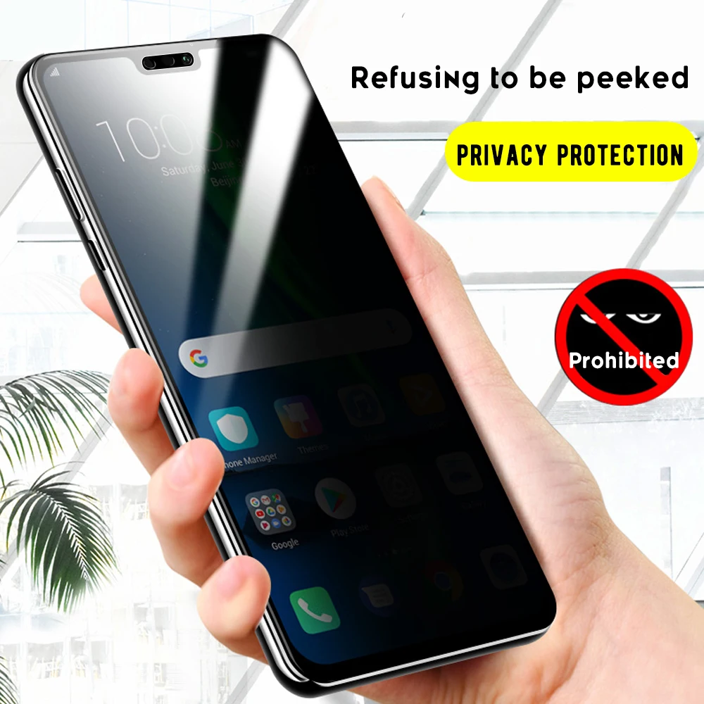 Антишпионское закаленное стекло для Huawei Honor 8X 10 View 20 V20 Y9 2019 Nova 4e 4 3e антибликовое