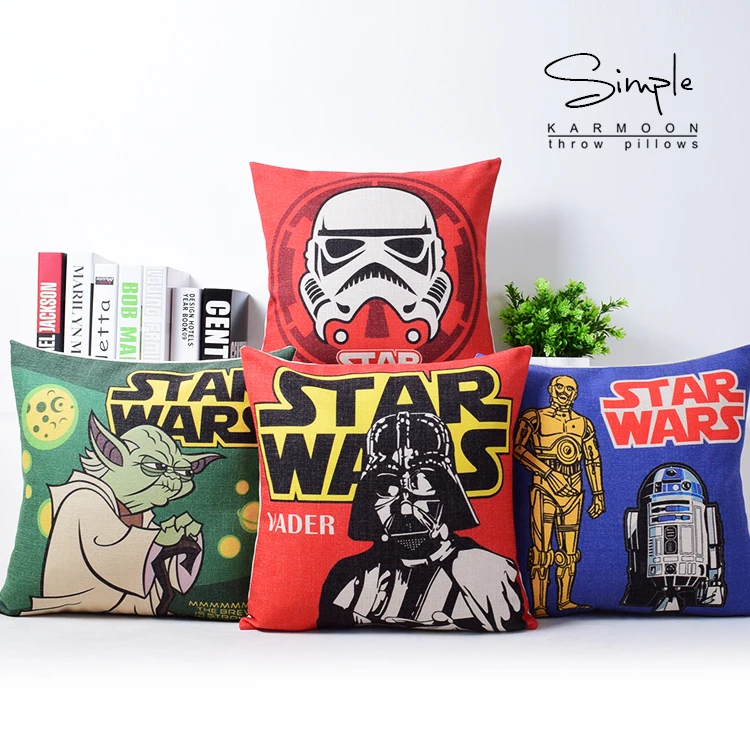 Star Wars pillow cover, Classic nostalgic poster animation