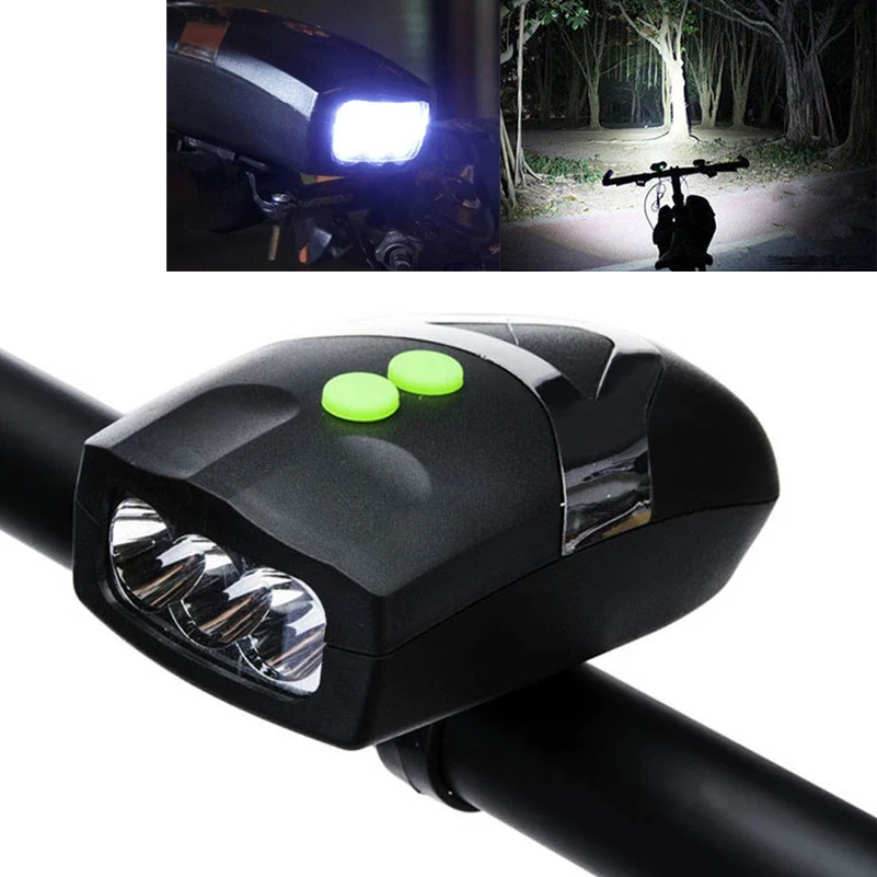 

3LED 2in1 LED Flashlight Lamp MTB Front Cycling Light Headlight Headlamp for Bike Bycicle Accessories