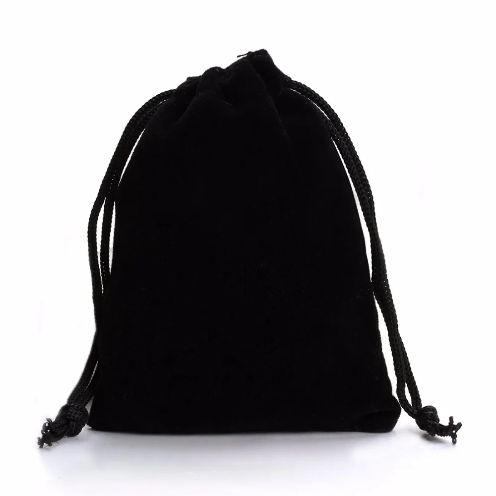 LOULEUR 10Pcs 7*9cm 9*12cm Black Velvet Bag Drawstring Pouch Bags Fashion Jewelry Packaging Christmas/Wedding Gfit Bag