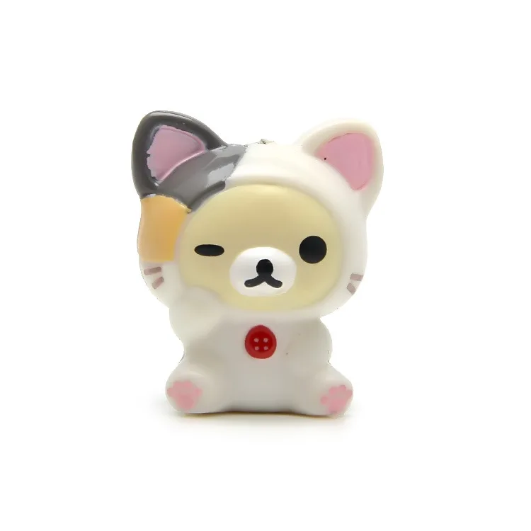 Kawaii Q 5PCS/Set PVC Japanese Anime Rilakkuma Bear Cosplay Chi Cat Action Figure Doll Toys Cute Birthday Gift Model Toy Decor