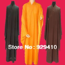 Костюм дзен унисекс буддийский монах HaiQing shaolin lay халат для медитации одежда Униформа 3 цвета