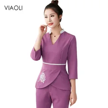 Одежда для красоты, косметичка, медицинская рабочая одежда, униформа для медсестры, Женская рабочая одежда, комплект из 2 предметов, Женская Больничная униформа медсестры