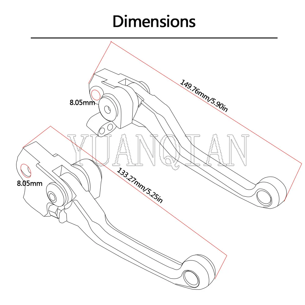Для YAMAHA YZ125 YZ 125 аксессуары для мотокросса тормозные рычаги для мотоцикла сцепные рычаги мотоцикл YZ125