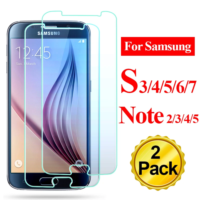 

On for samsung galaxy s6 glass protective s7 s 6 7 s5 s4 s3 mini s2 samsyng note 5 4 3 screenprotector tempered screen protector