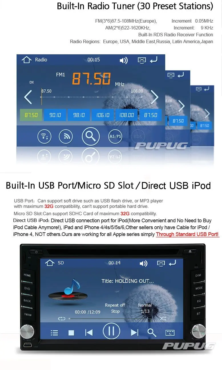 Sale Rear Camera Windows Ce 8.0 Car Stereo 6.2 Inch Car GPS Navigation Ipod Analog Tv Am/fm Radio Hd Touchscreen Car DVD Player Doubl 5