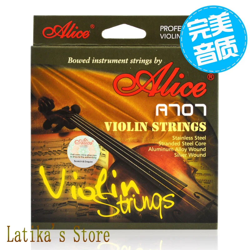 Free Shipping! Professional Alice Violin Strings Size 4/4 Model A707