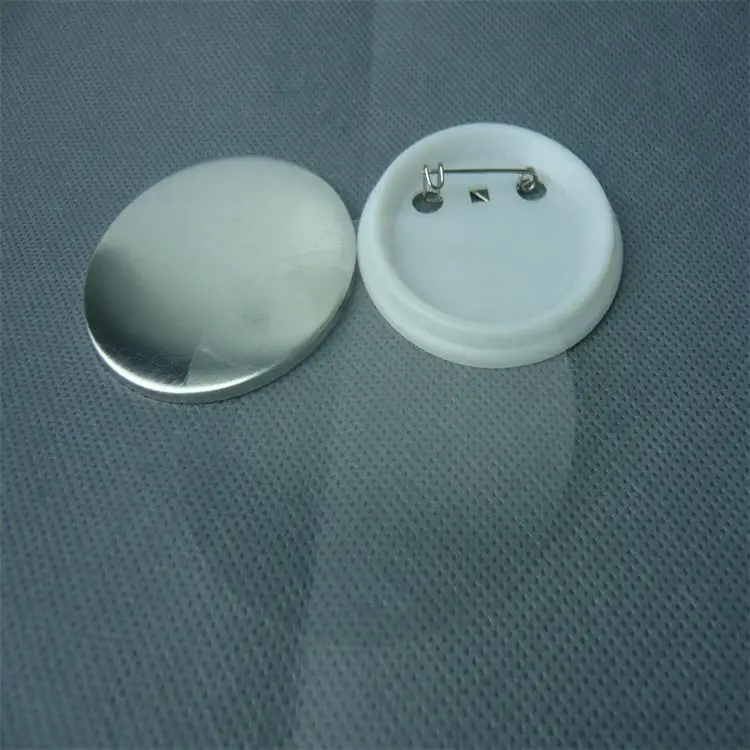 Hot sales 75mm tin button badge material 500pcs with safe pin