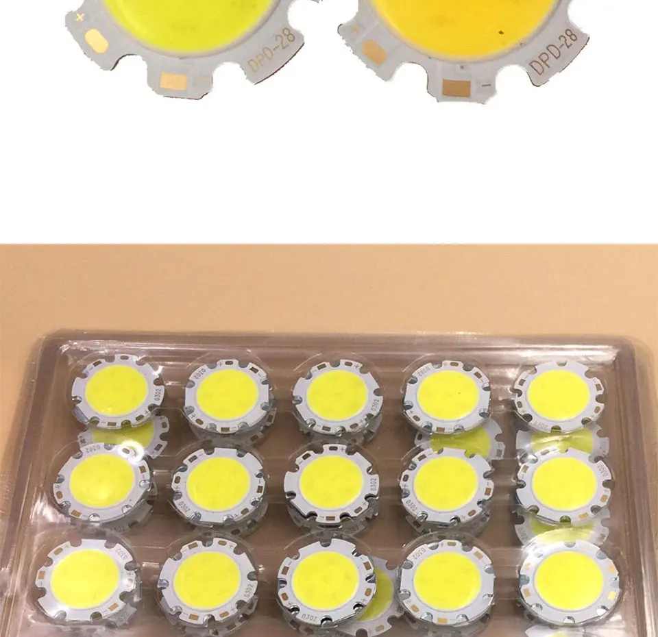 Round COB LED Chip On Board Light Source 28mm Diameter for Spotlight Downlight DIY LED Lamp Bulbs (5)