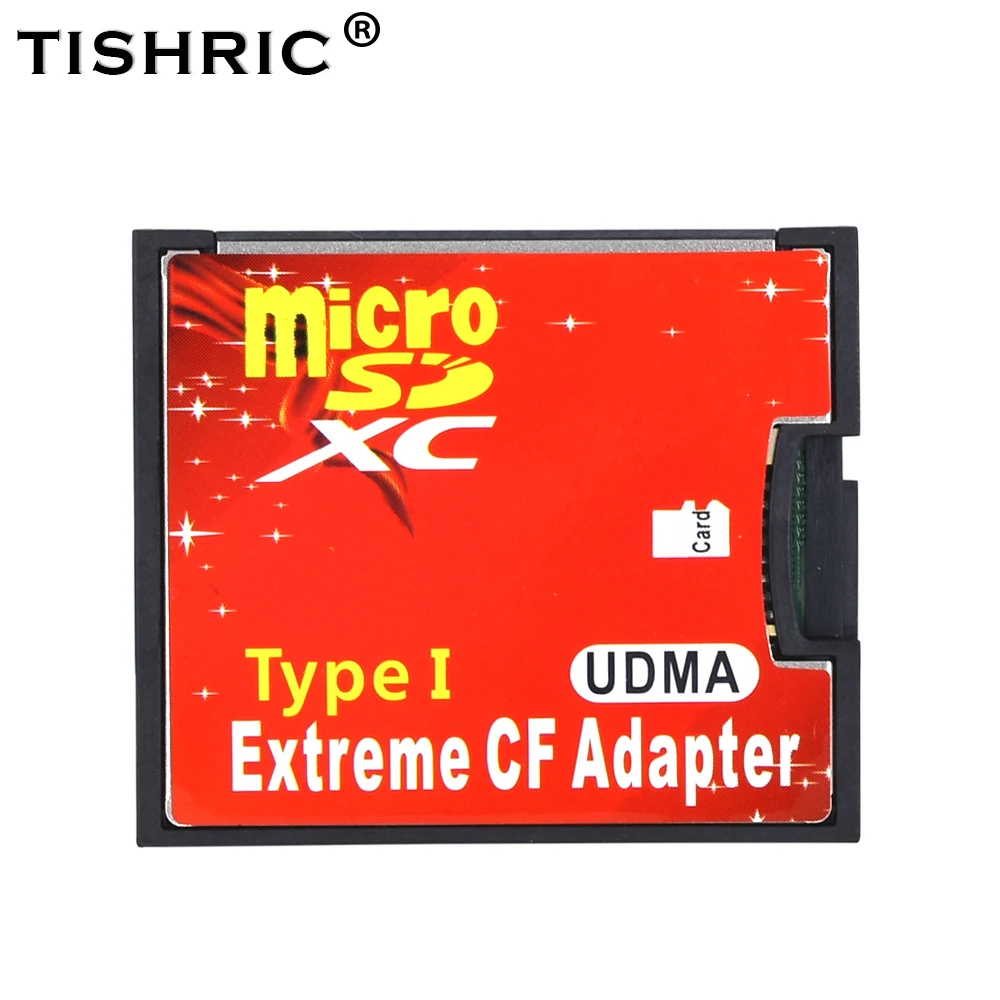 TISHRIC Micro SD TF для карты CF адаптер для MicroSD/HC для компактной вспышки типа I считыватель карт памяти конвертер для камеры