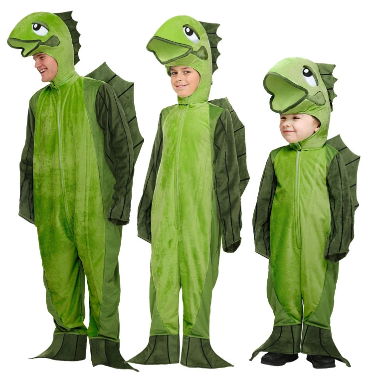 Irek 新党ハロウィン衣装大人子供魚トカゲモンスターコスプレ衣装ジャンプスーツ 帽子 Boys Costumes Aliexpress