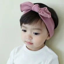 2016 new winter comfortable cotton baby hair hoop children hair baby wide hair Ribbon Bow Headband jewelry elastic girl
