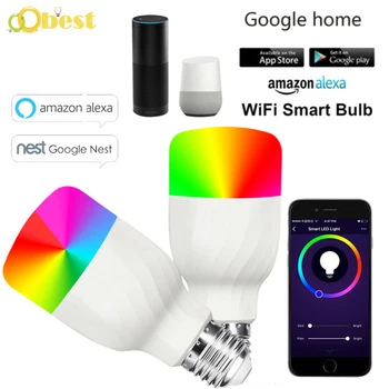 

E27 Smart WIFI Bulb RGB RGBW Dimmable LED Bulb Light Bulb Works with Alexa Google Home,16 Million Colours,APP Remote Control