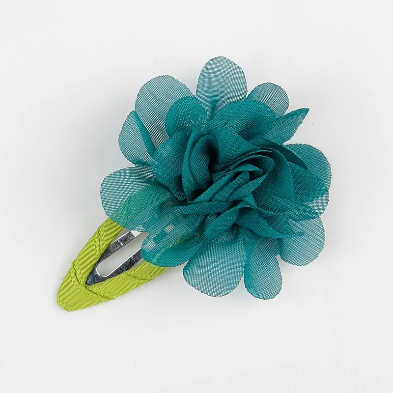 Cute 22 Colors Fashion Baby Girls Mini Chiffon Flowers Hair Clips Sweet Children Hairpins for Kids Hair Accessories