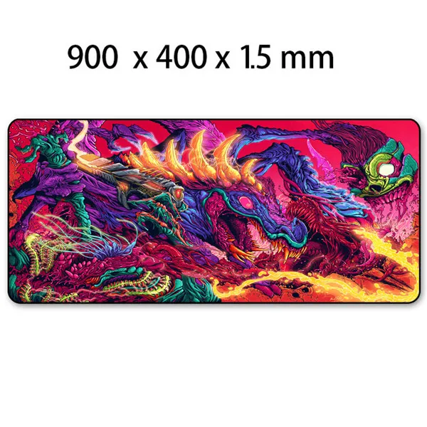 Игровой коврик для мыши 900x400 мм Hyper Beast XL с большой запирающей кромкой, игровой коврик для мыши CS GO с клавиатурой, резиновый коврик для мыши, подставка для запястья, настольный компьютерный коврик - Цвет: Mat 4