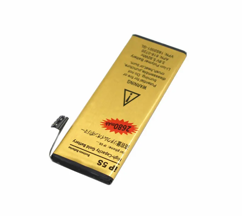 30pcs /lot 2680mAh 0 zero cycle Replacement Gold Li-Polymer Battery For iPhone 5S 5 S Accumulator Batteries | Мобильные телефоны и