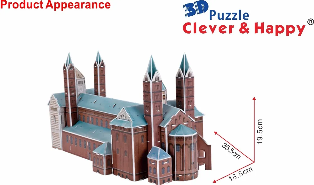 2014 Новый умный и счастливую землю 3D модель головоломка ШПЕЙЕРА большой взрослых бумажные головоломка DIY для мальчика бумаги