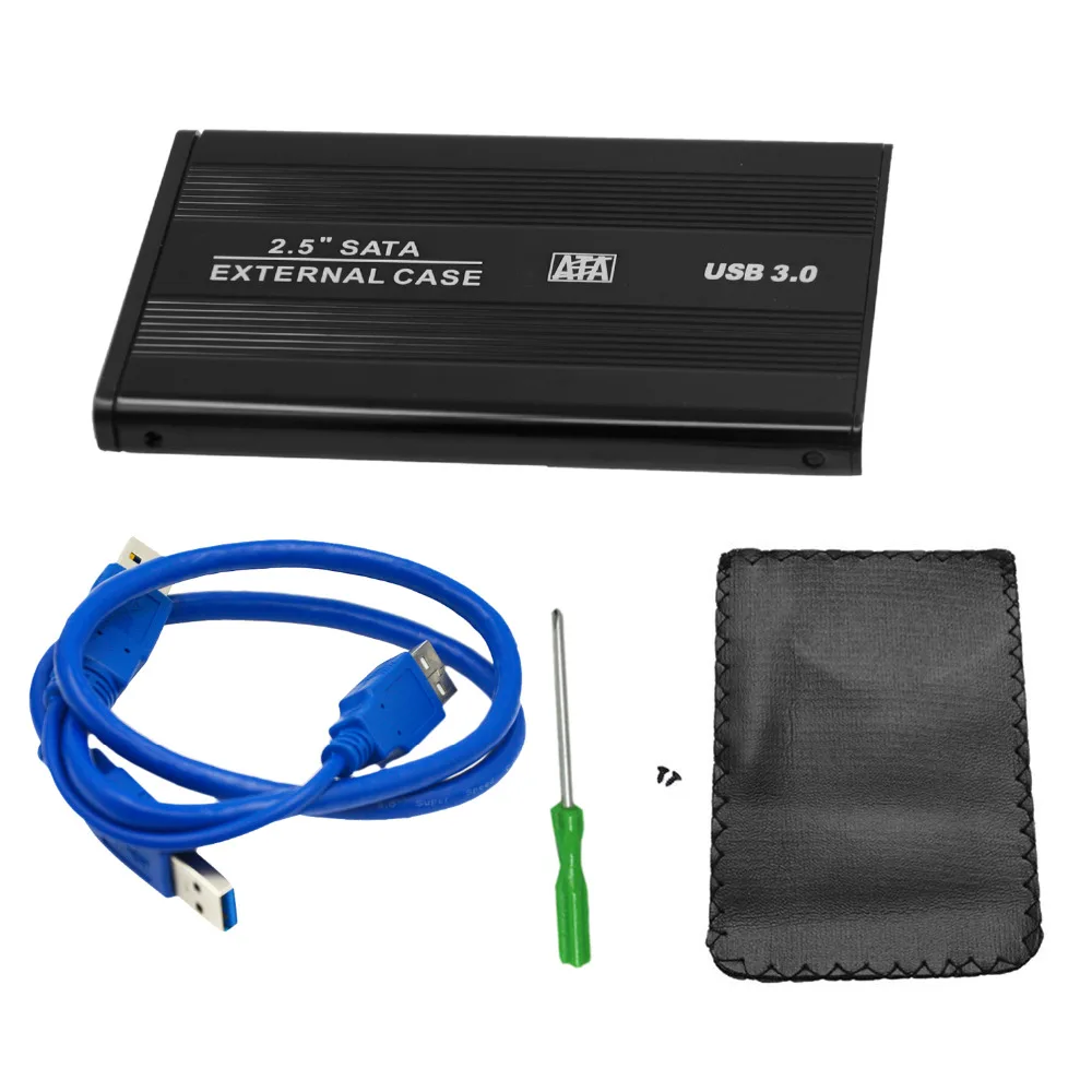 

USB 3.0 USB3.0 External Hard Disk Drive SATA HD External HDD 2.5 Inch Case Cover Box Storage Enclosure Caddy Pouch