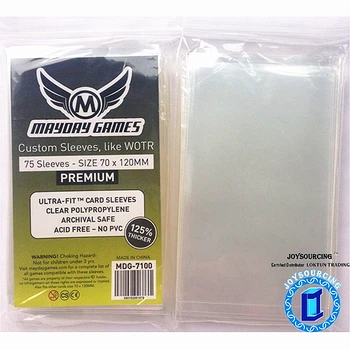 75 Sleeves MAYDAY Board Games Cards MDG 7100 for 70*120mm Premium thicker world of the Rings-CE card protective clear sleeve mayday shenyang