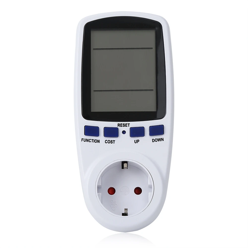 

EU Digital Power Meter Energy Meter Volt Voltage Wattmeter Power Analyzer Electronic Power Energy Meter Measuring Outlet Socket