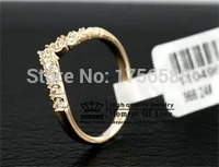 

new fashion jewelry gold Color sophisticated heart ring for women ladie wholesale crystal shop