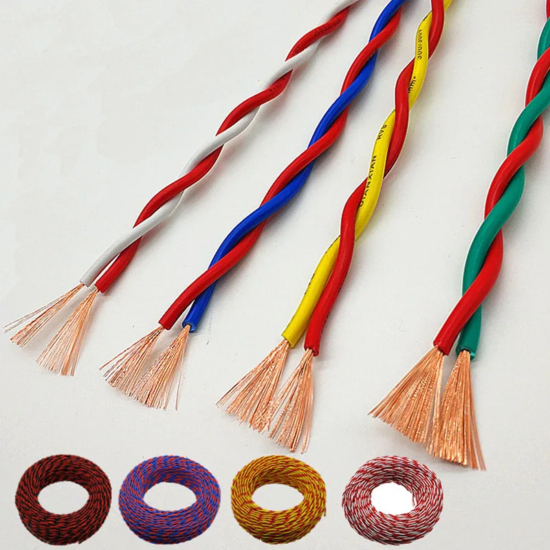 10M Wire Cable RVS 2 core Stranded wire PVC Flame Retardant RVS Copper