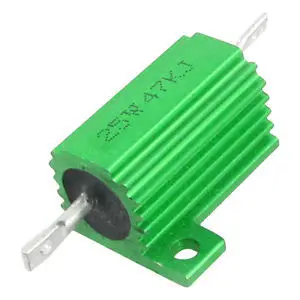 25W 47K Ohm Screw Tap Mounted Aluminum Clad Wirewound Resistor |