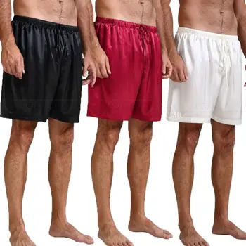 Mens Silk Satin Pajamas Pyjamas Pants Lounge Pants Sleep Bottoms Free p&p S~4XL Plus