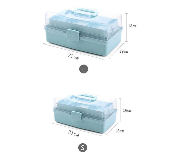 Многофункциональный портативный трехслойный ящик для хранения инструментов игрушки и косметики медицина организации хранения