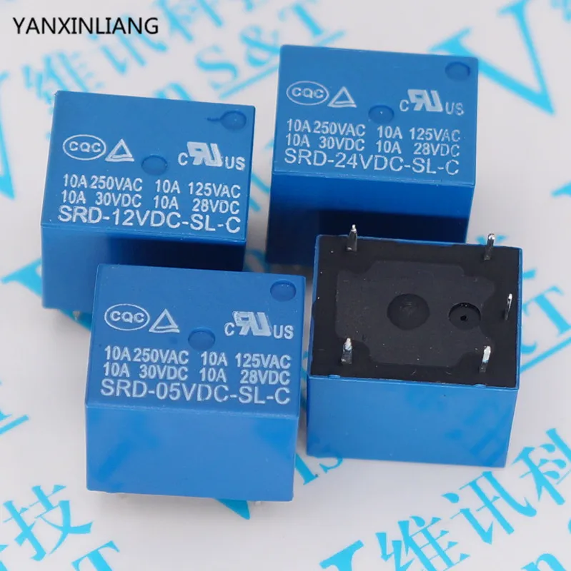 

10pcs SRD-05VDC-SL-C 5VDC 10A 250 VAC Power relay PCB Type T73-5V 5 feet SRD-5VDC-SL-C 10A 125VAC New and original