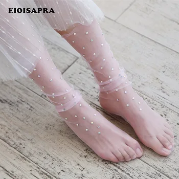 

[EIOISAPRA]Fashion Graceful Transparent Shining Yarn Socks Korean Harajuku Creative Beautiful Thin Socks Women Calcetines Mujer