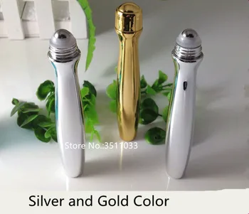 

30PCS 15ml Electroplating Metal Silver Gold Pink Color Roll on Bottle Eye Essence Roller Bottle Perfume Roll on Ball Container