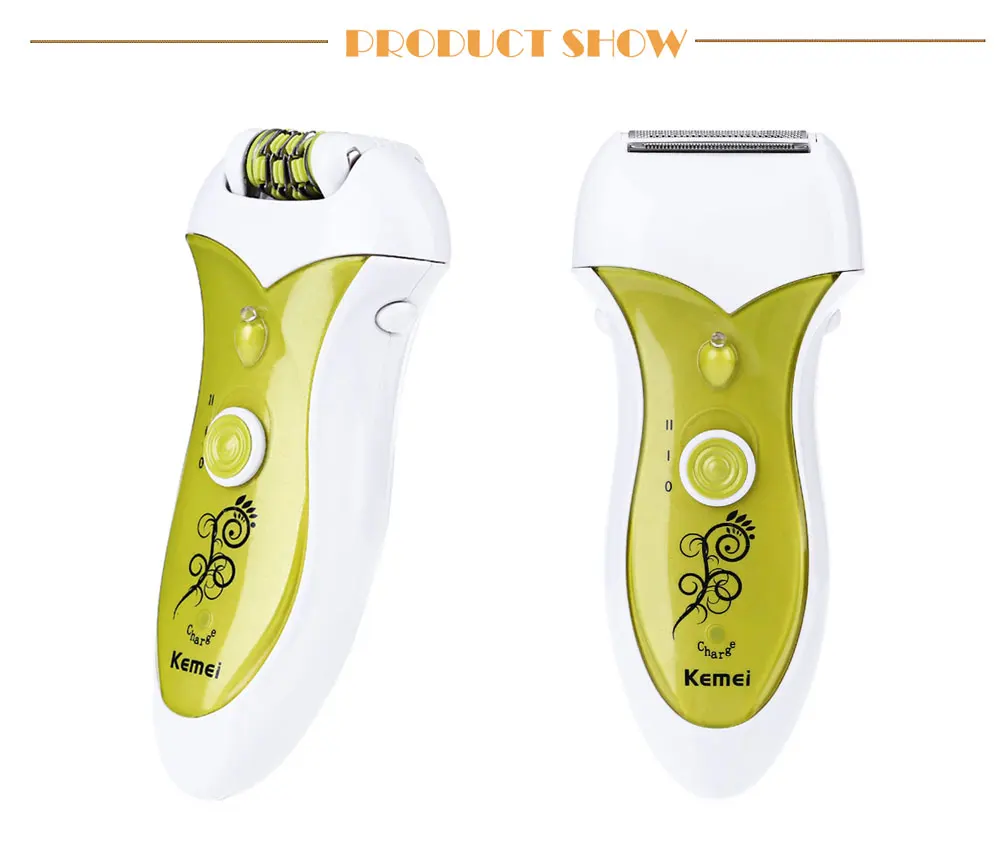 Kemei 2 in1 D Эпиляторы Перезаряжаемые электробритвы леди Эпиляторы удаления волос для Для женщин Бикини подмышек ЕС Plug