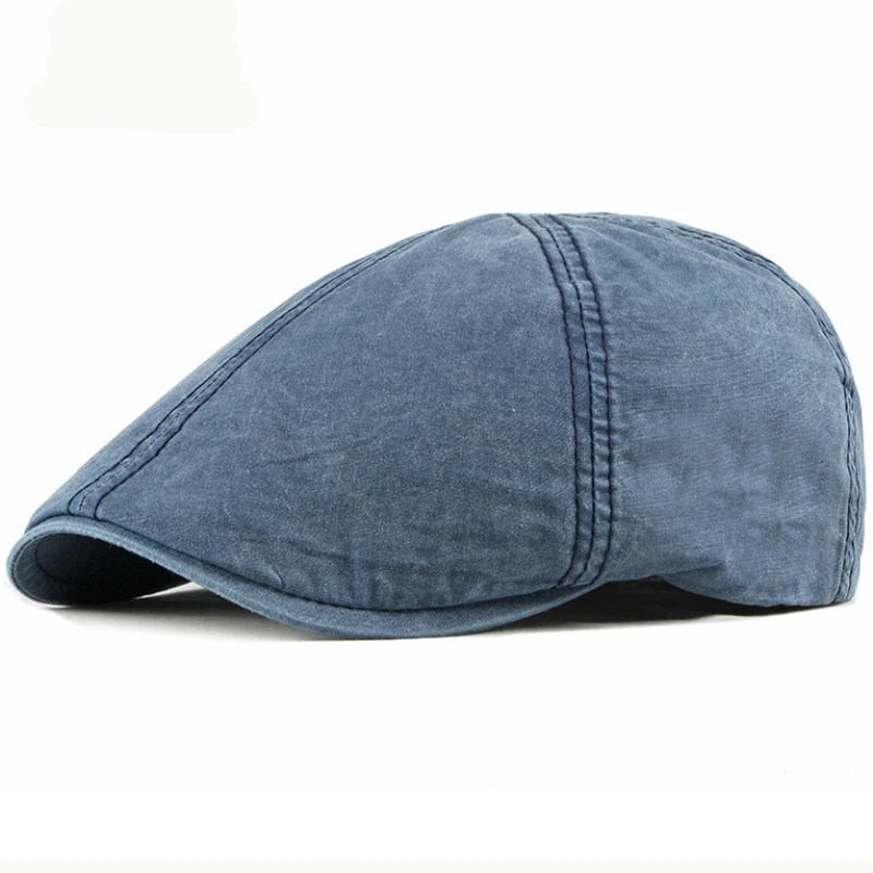 

HT2438 Vintage Men Cap Women Solid Plain Newsboy Cap Sun Hat Spring Summer 6 Panel Ivy Flat Cap Cotton Beret Men Women Beret Cap
