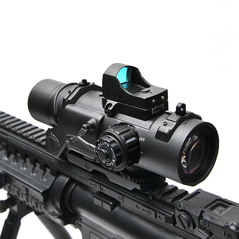 

Tactical Riflescope 1-4x Rifle Scope DR Quick Detachable 1X-4X Adjustable Dual Role Sight Airsoft Scope Magnificate For Hunting