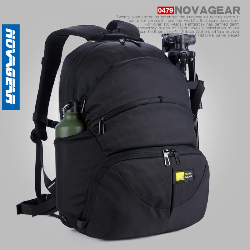 Дешевый NOVAGEAR 479 477 DSLR камера сумка Фото сумка камера рюкзак универсальный большой ёмкость путешествия рюкзак для Canon Nikon камера