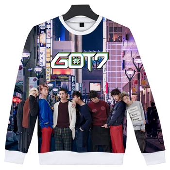 

KPOP New Korean Kpop GOT7 Fashion 3D Print Sweatshirt Style Men and Women landscape Top funny Sweatshirts coat XXS-4XL Clothing